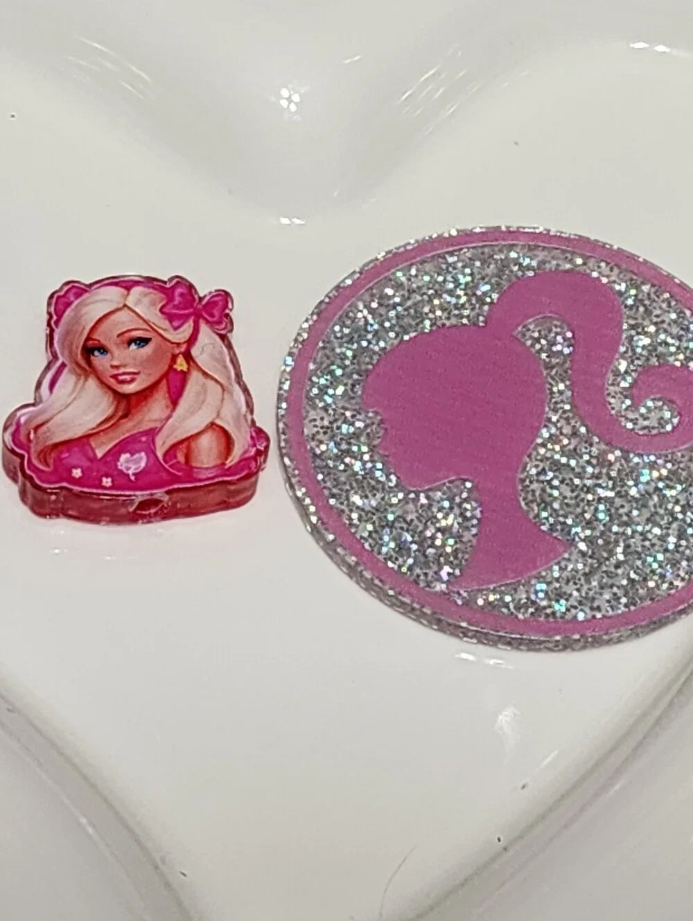 Pink Girl Flatback Focal Bead Badge Keychain Crafts Beaded Pen Magnet Jewelry